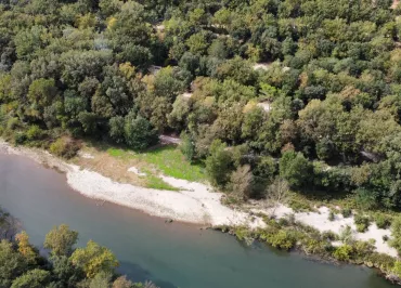 Domaine des Bords de Cèze - Vue plage privée