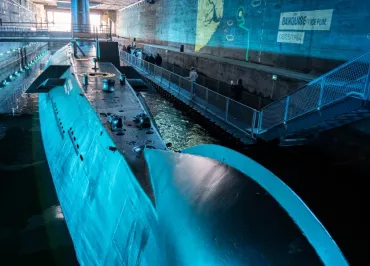 Vue extérieure du sous-marin