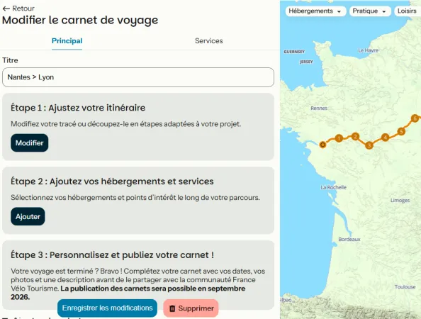 Le carnet de voyage France Vélo Tourisme