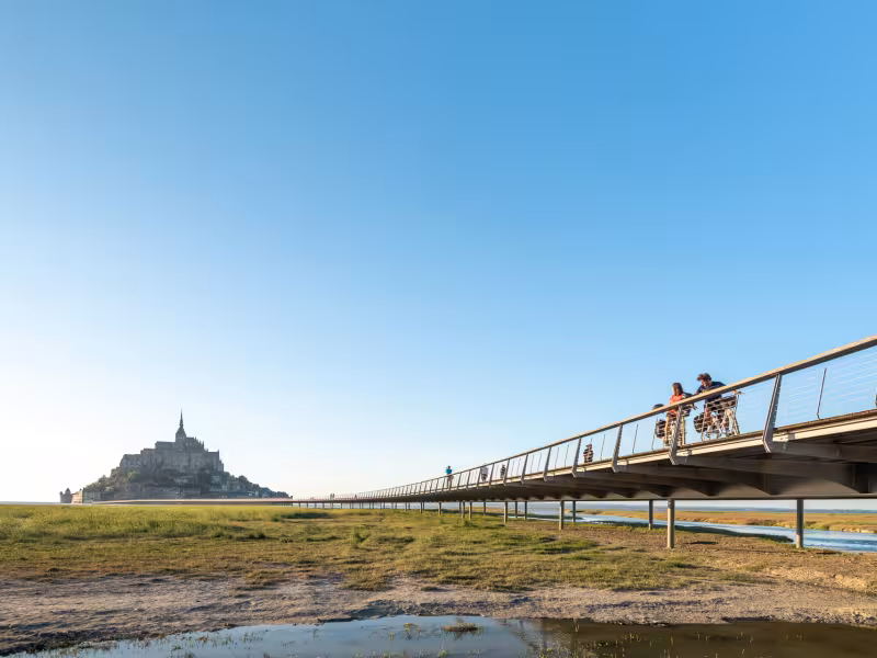 Arrivée au Mont-Saint-Michel
