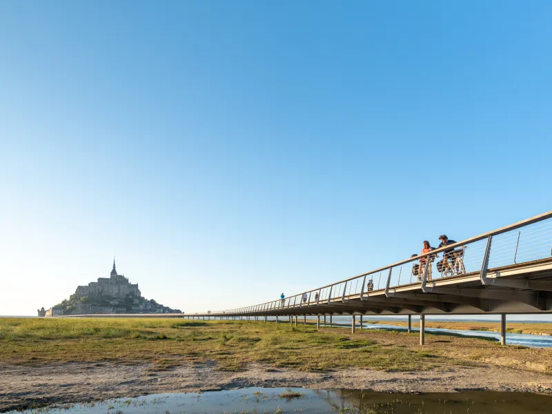 Arrivée au Mont-Saint-Michel