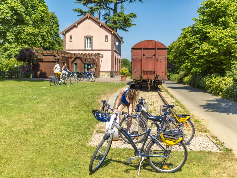 Halte d'Offranville dans l'ancienne gare