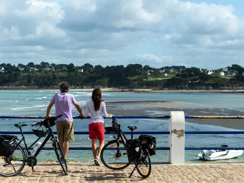 Pause à Locquirec sur La Vélomaritime