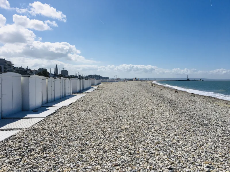 Cabines de plage au Havre
