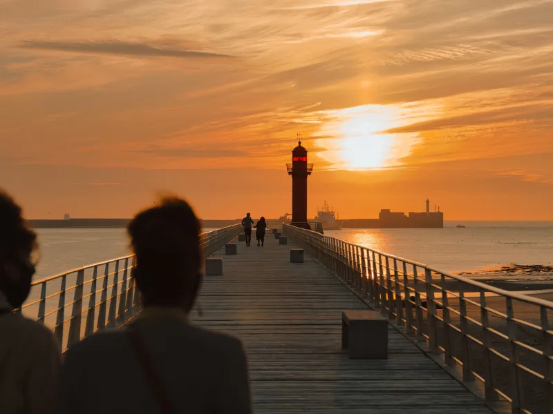 Coucher de soleil à Boulogne-sur-Mer