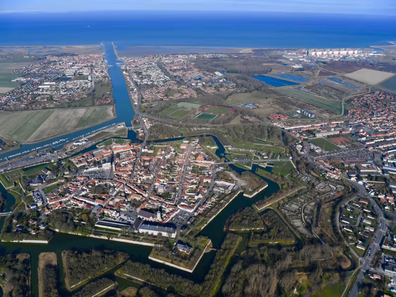 Vue aérienne de Gravelines