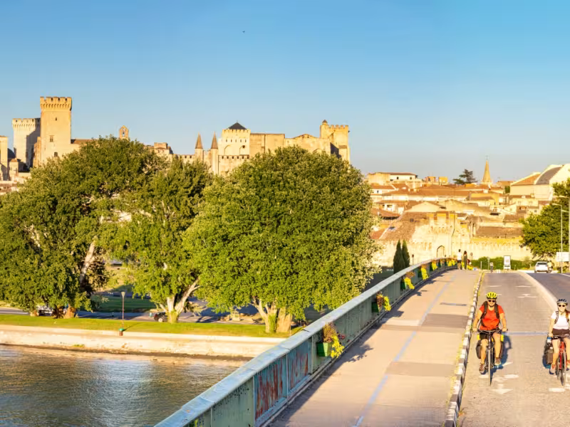 Cyclistes à Avignon