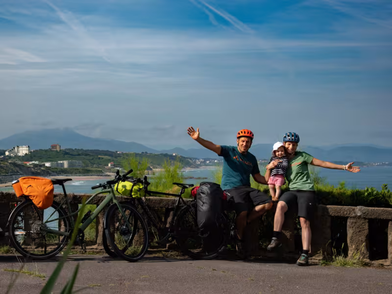Départ de Biarritz à vélo - La Vélosud