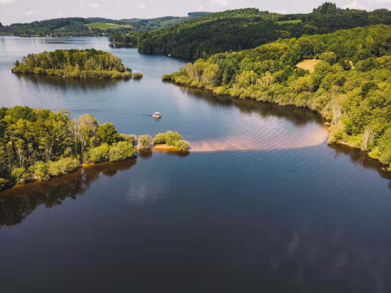 Lac de Vassivières vu du ciel