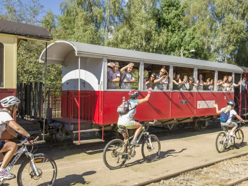 Via Fluvia et le train touristique de Velay Express entre Raucoules et Saint-Agrève
