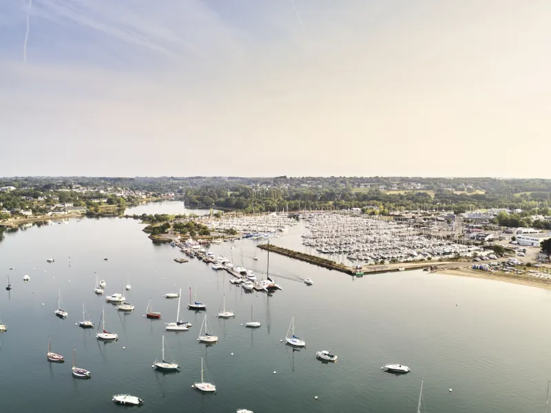 Vue aérienne Port La Forêt
