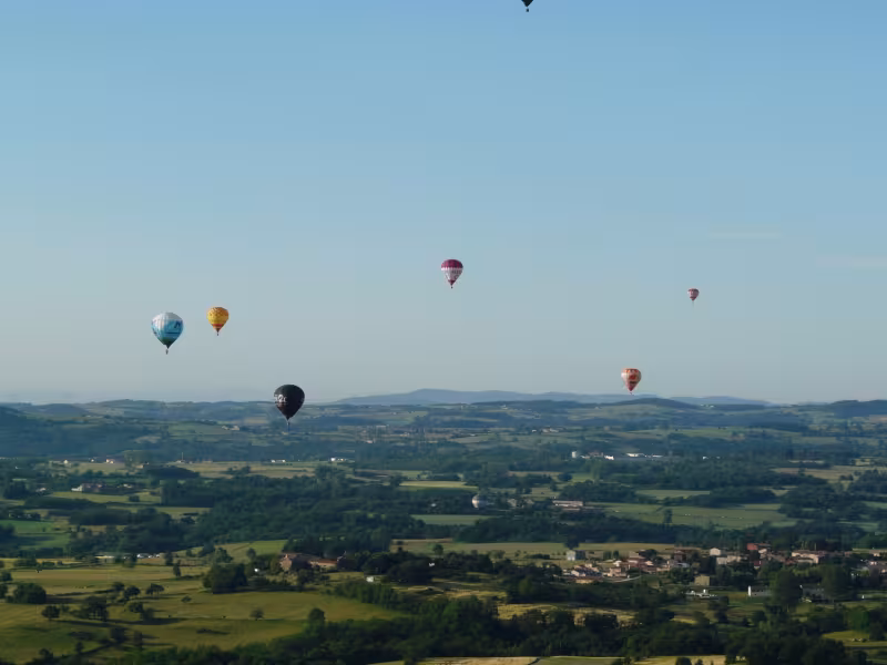 Vue ciel Montgolfières, Ville d'Annonay