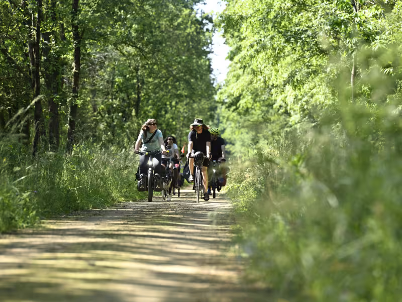 Cyclistes sur La Vélobuissonnière