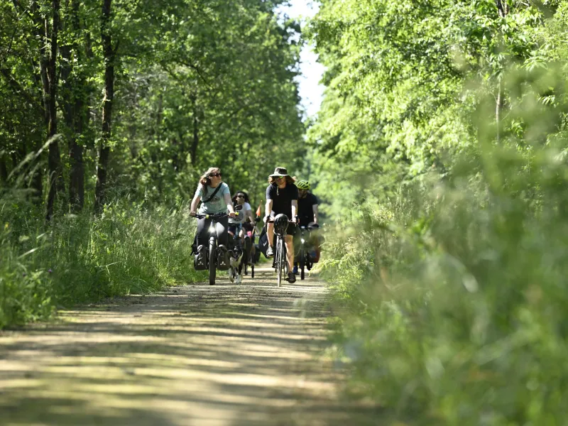 Cyclistes sur La Vélobuissonnière
