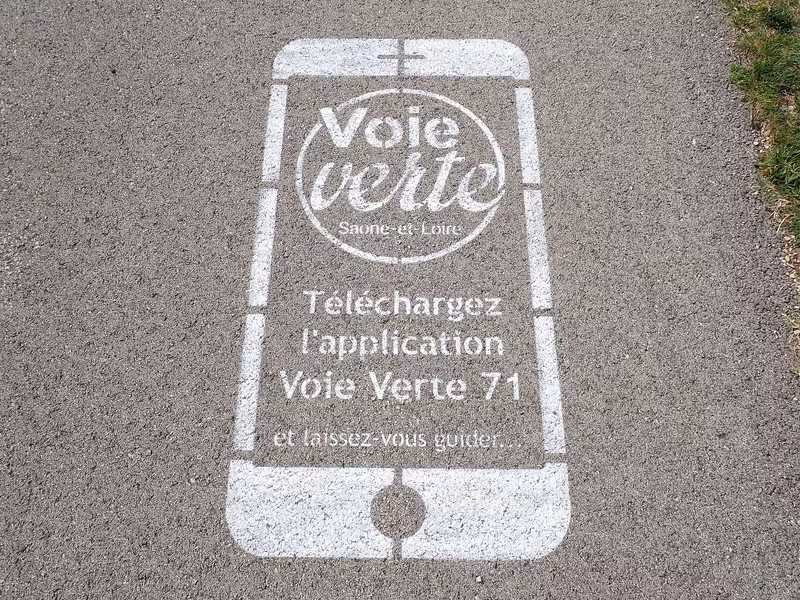 Marquage appli voie verte 71