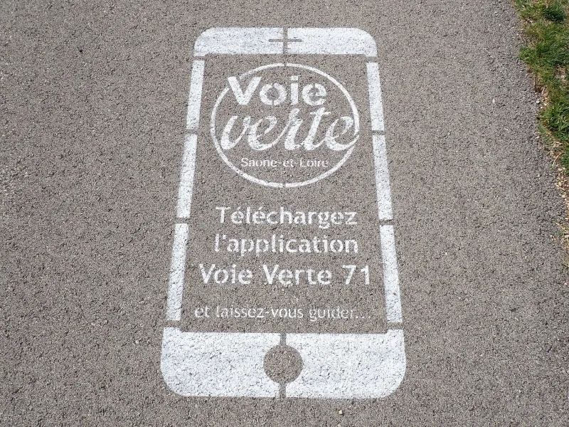 Marquage appli voie verte 71