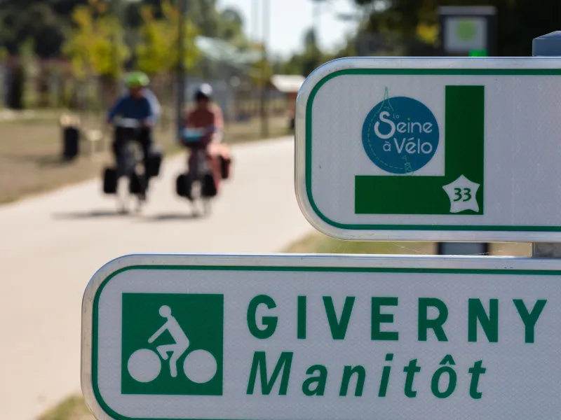 Balisage de La Seine à Vélo à Giverny