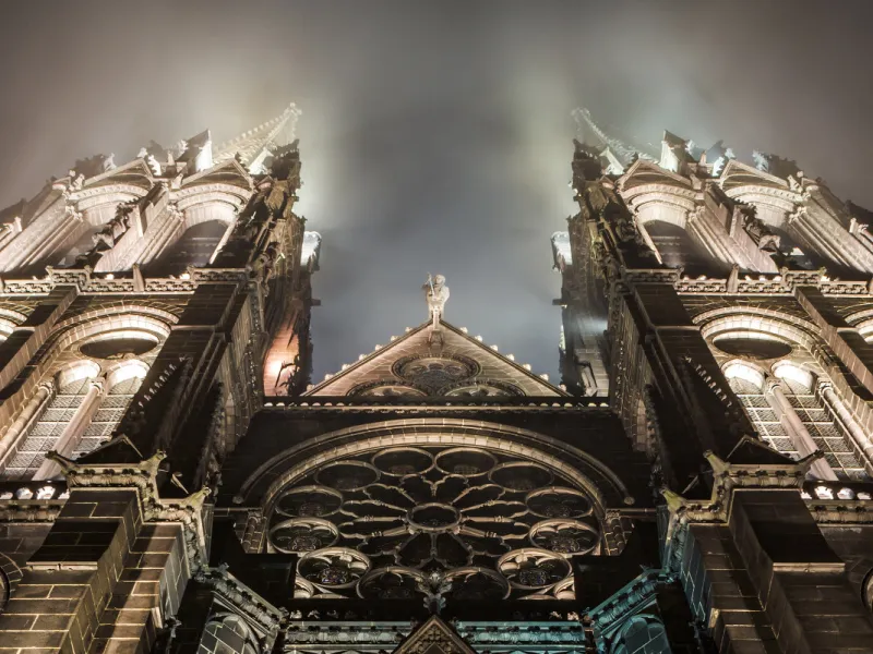 Cathédrale Notre Dame d'Assomption de nuit - Clermont-Ferrand