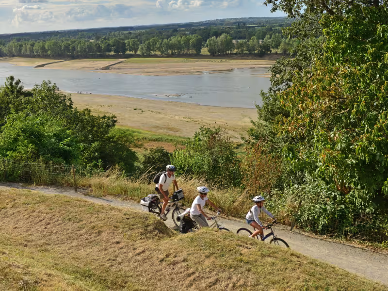 Cyclistes sur les bords de Loire - St-Florent-le-Vieil
