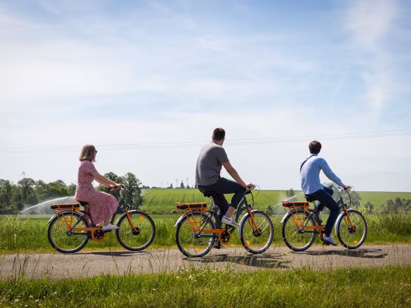 Cyclistes en Beauce