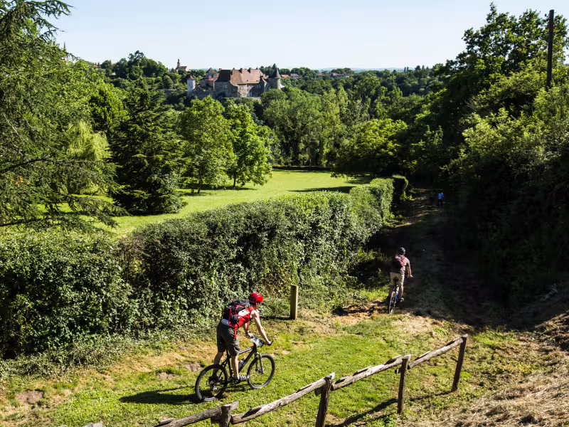 Descente de la Bouble à Chantelle à VTT