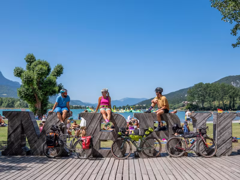 Arrivée à Embrun sur La Durance à vélo