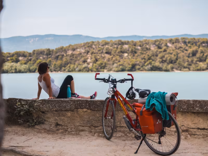 Etang de la Bonde pause à vélo