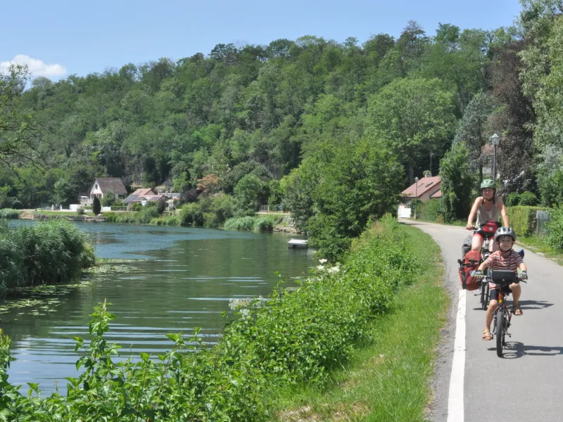 Cyclistes sur l'EuroVelo 6