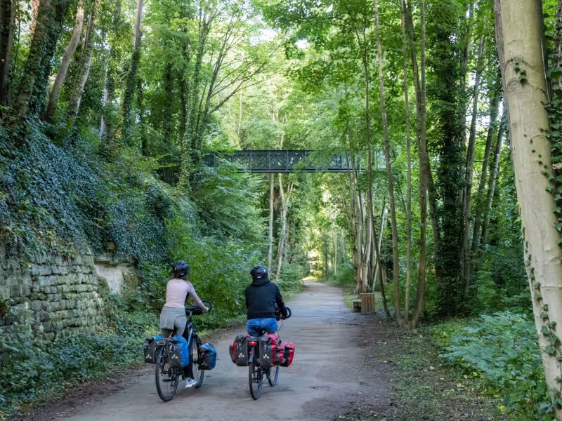 Dans la forêt d'Halatte à vélo sur La Scandibérique