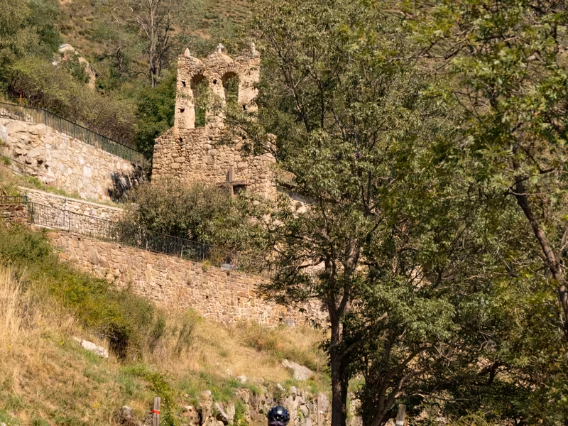 Cycliste vers Garrotxes