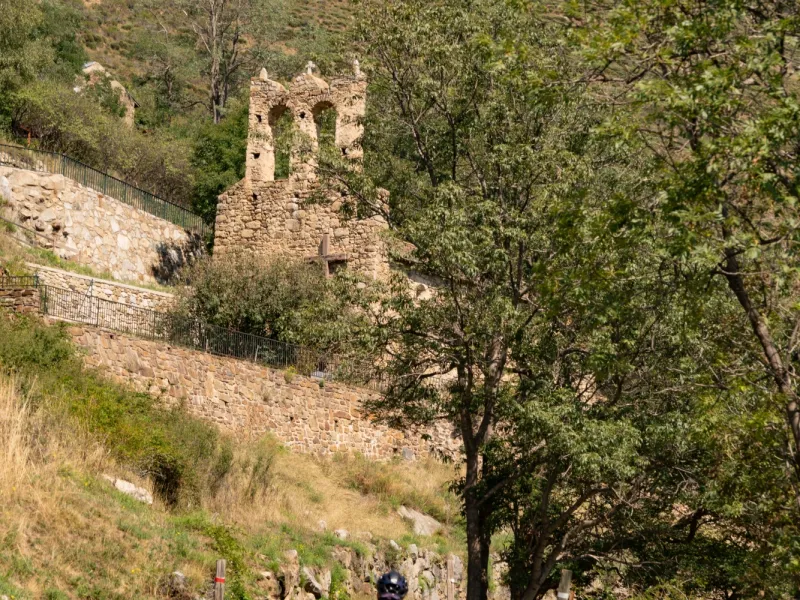 Cycliste vers Garrotxes