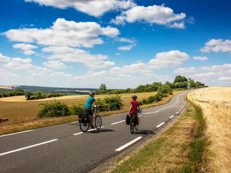 The Seine by bike on the road between Follainville and Dennemont
