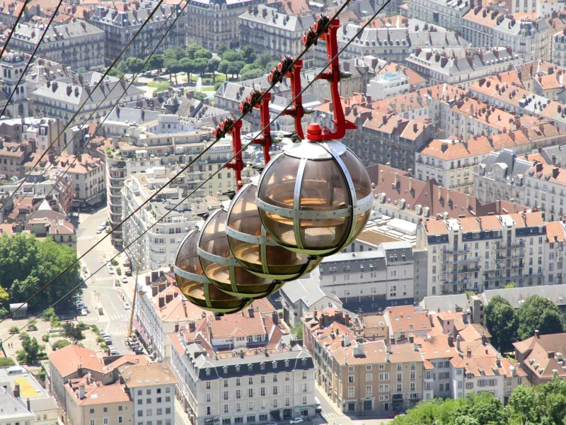 Le célèbre téléphérique de la Bastille à Grenoble