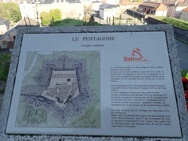 Informations sur le pentagone de Belfort