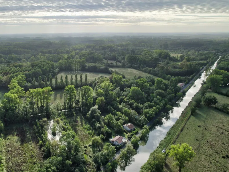 Vue aérienne du Marais Poitevin