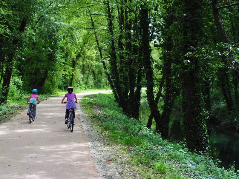 La voie verte de la Dolce Via dans la réserve naturelle de Printegarde