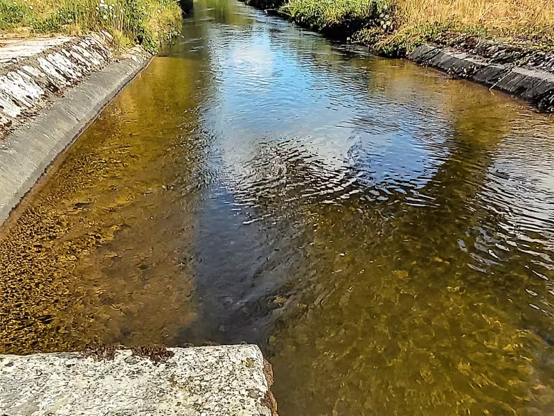 Eau limpide de la rigole d'Yonne