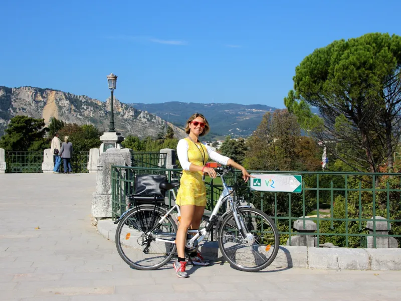 Signalisation de la ViaRhôna près de Valence