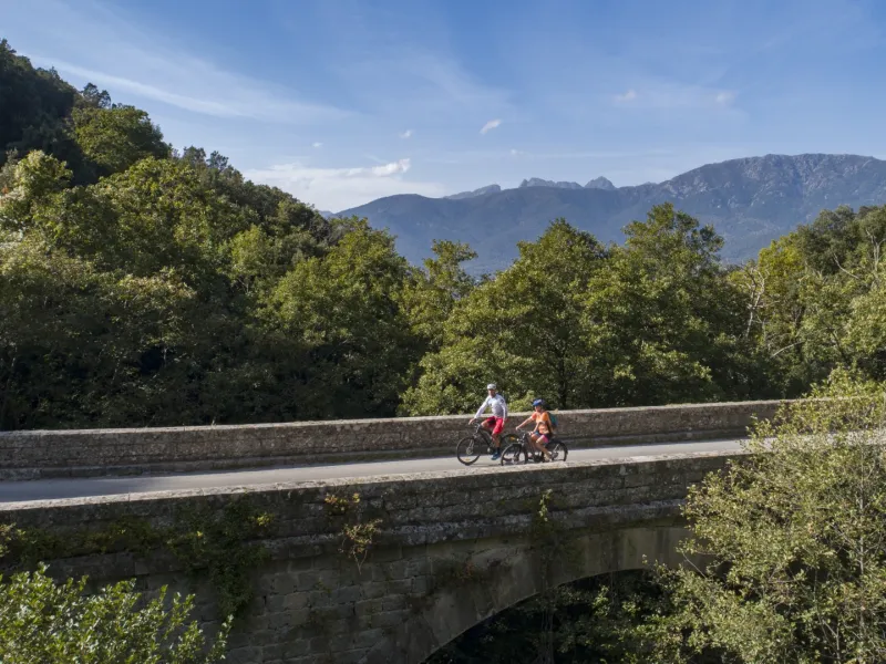 Pont dans l'ascension du col de la Vaccia