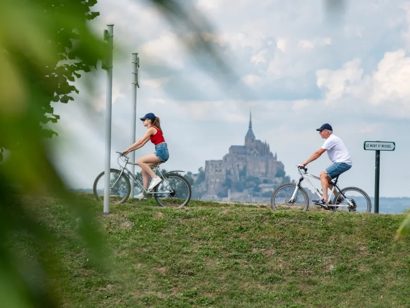 Vélos et Mont Saint-Michel