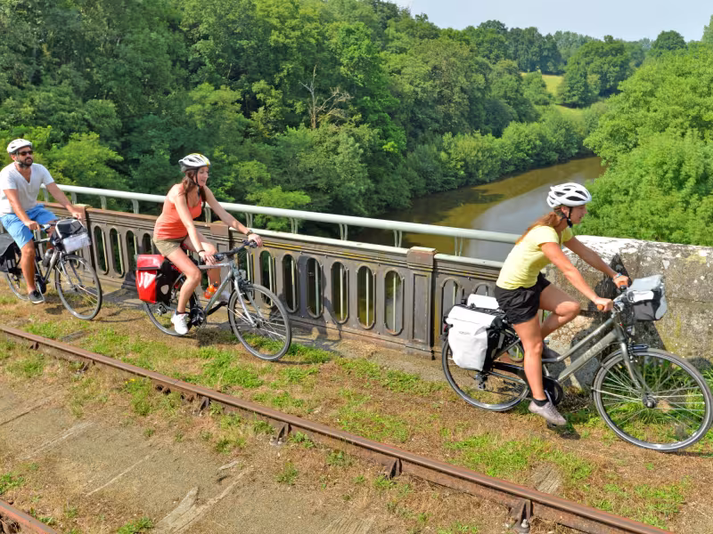 La Vélorail d'Ambrières-les-Vallées en famille