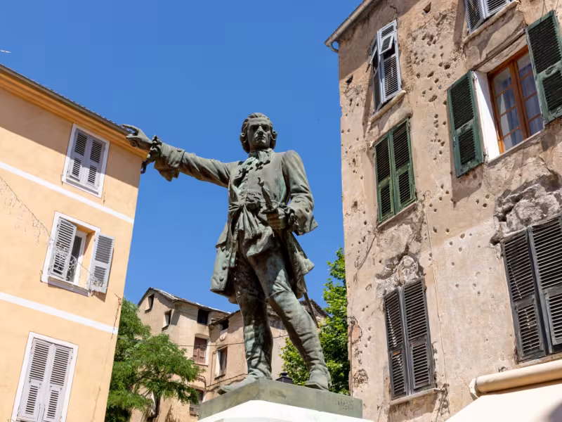 La statue de Pascal Paoli à Corte
