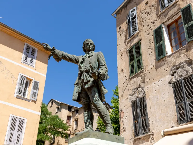 La statue de Pascal Paoli à Corte