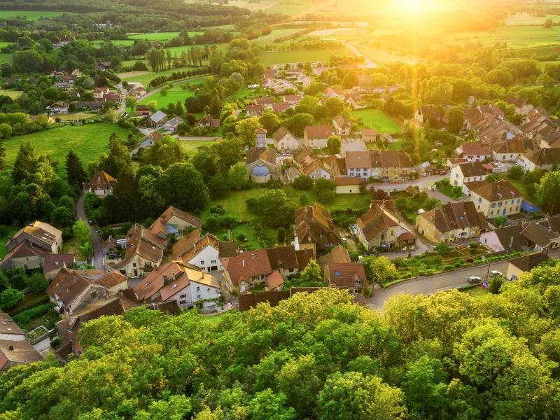 Village de Passenans, vue en drone