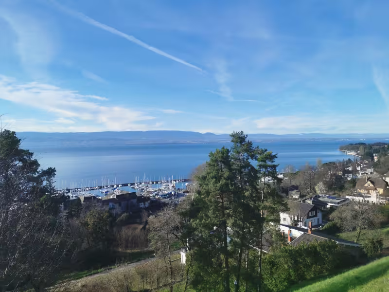 Vue sur le port de Thonon-les-bains