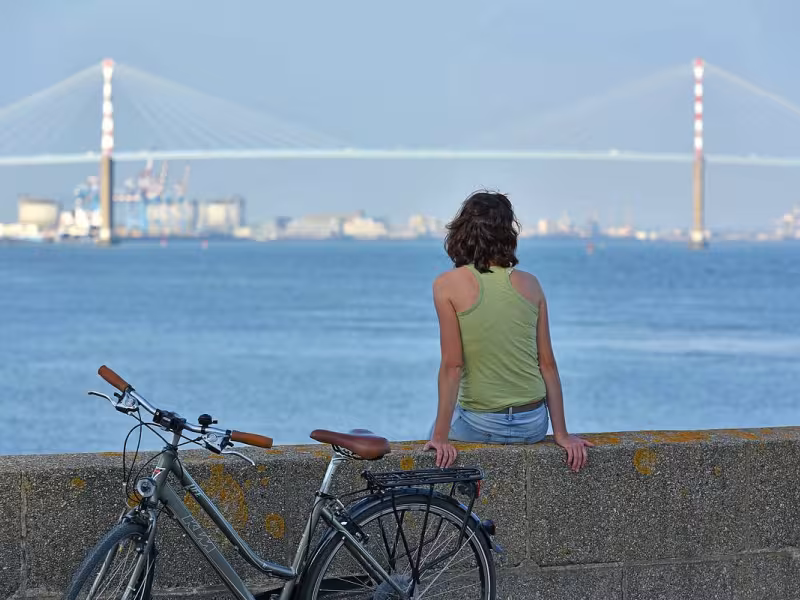 Vue depuis le Pont de Saint-Nazaire - La Vélocéan