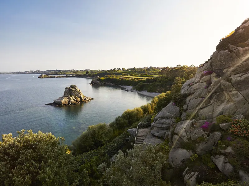 Vue sur Roscoff depuis la côte