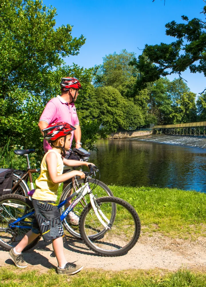 Le déversoire de Pontivy, la Vélodyssée en famille