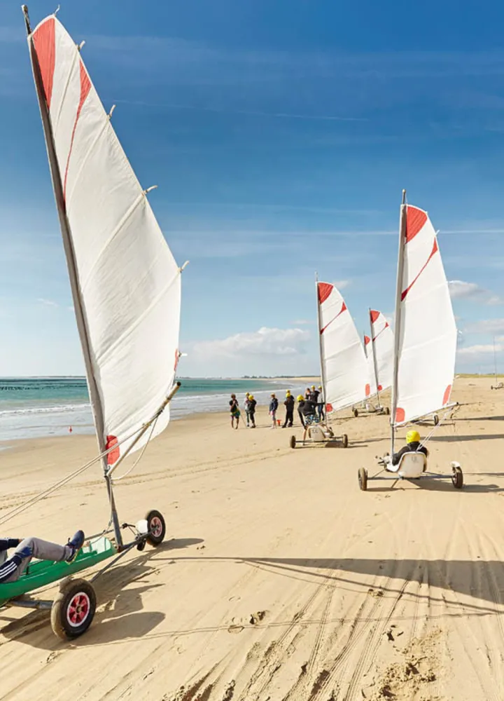 Char à voile sur les plages vendéennes