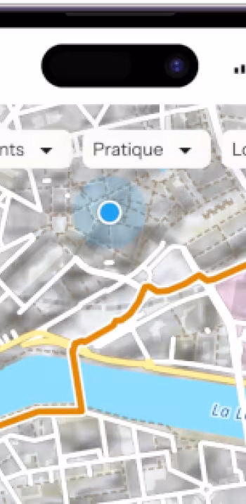 Application France Vélo Tourisme - être géolocalisé